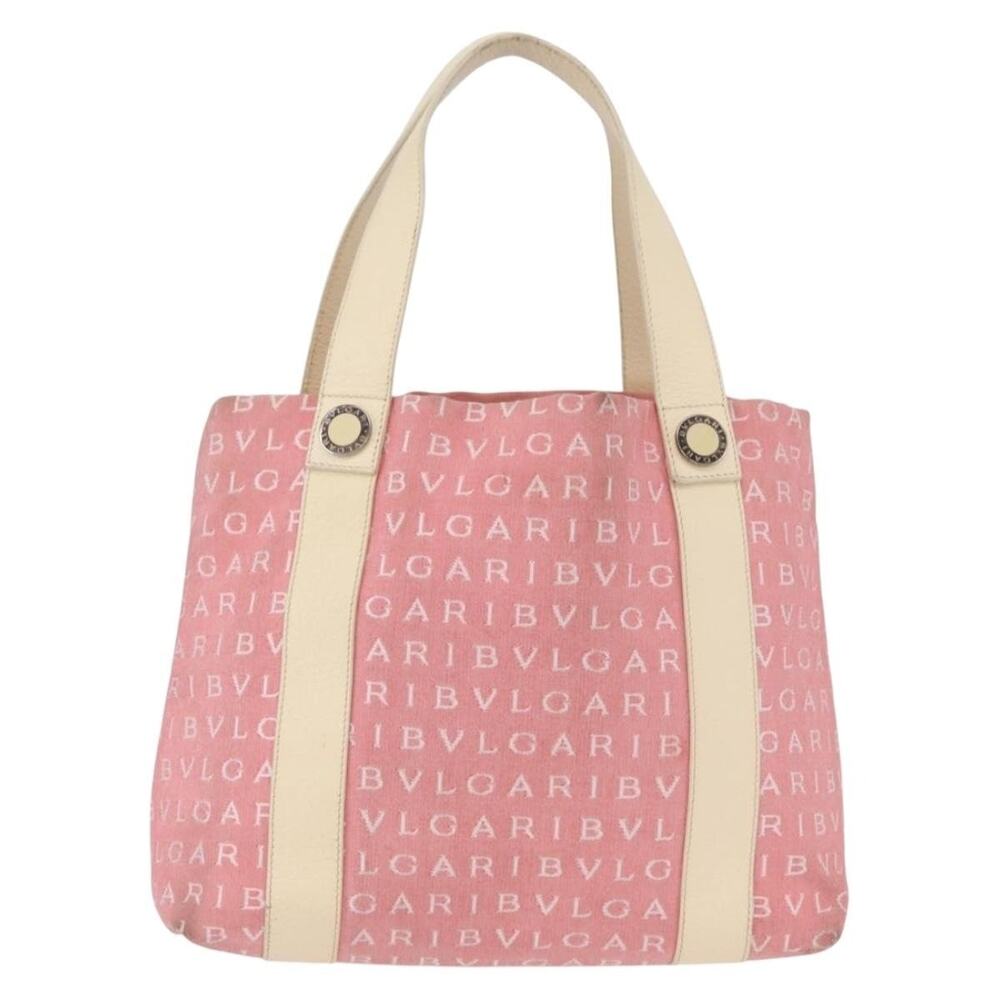 Bvlgari Canvas Logo Mania Handbag Pink